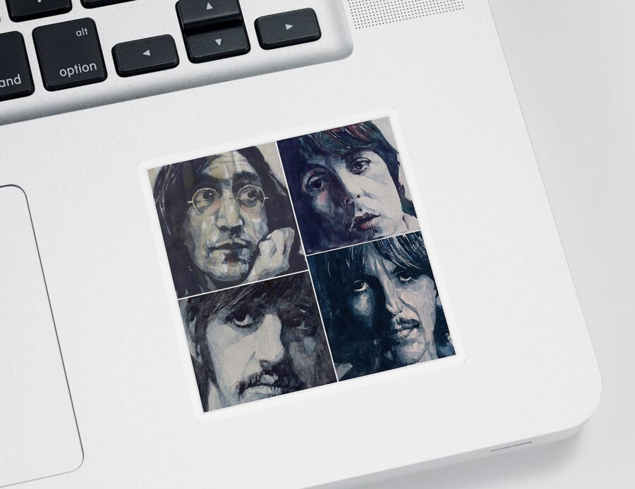 The Beatles Art Sticker featuring the painting The Beatles - Reunion by Paul Lovering