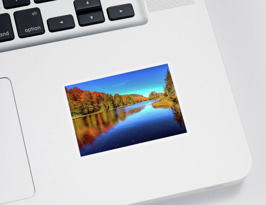 The Beauty Of Bald Mountain Pond Sticker featuring the photograph The Beauty of Bald Mountain Pond by David Patterson