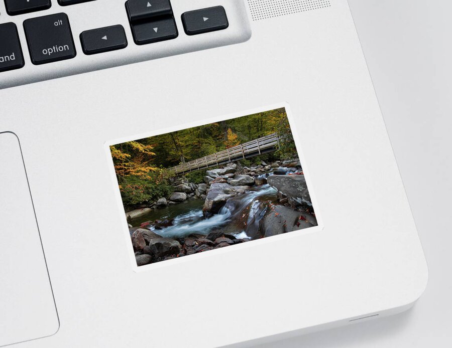 Landscape Sticker featuring the photograph The Bridge by Jamie Tyler