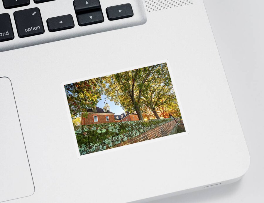 Capitol Sticker featuring the photograph The Capitol Building Autumn View by Rachel Morrison