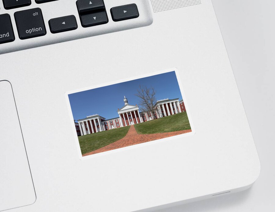 Washington And Lee University Sticker featuring the photograph The Colonnade - Washington and Lee University by Susan Rissi Tregoning