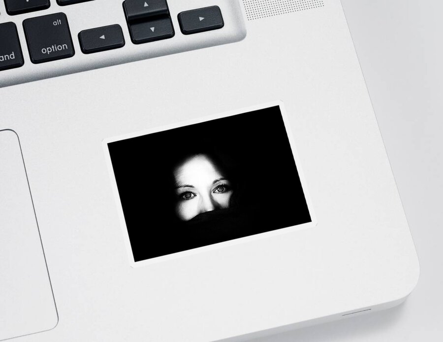 Portrait Sticker featuring the digital art The Dark Within by LGP Imagery