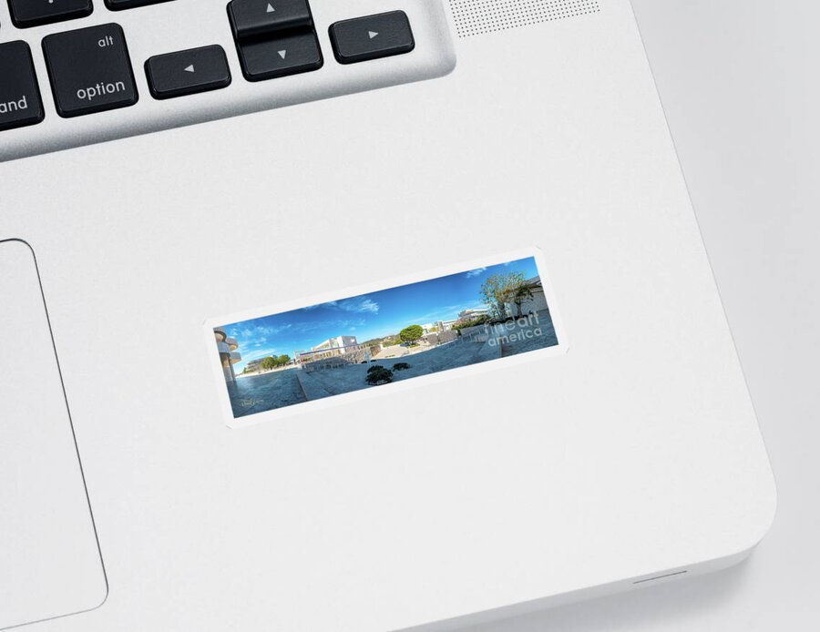 Brentwood Sticker featuring the photograph The Getty Center in Los Angeles by David Levin