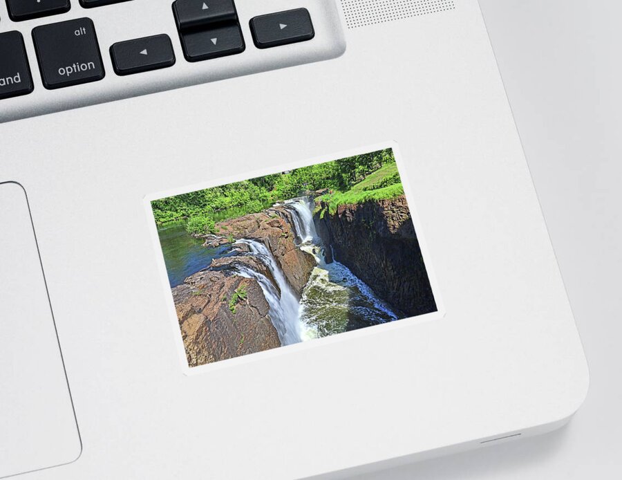 Waterfall Sticker featuring the photograph The Great Falls of the Passaic River 3 by Allen Beatty