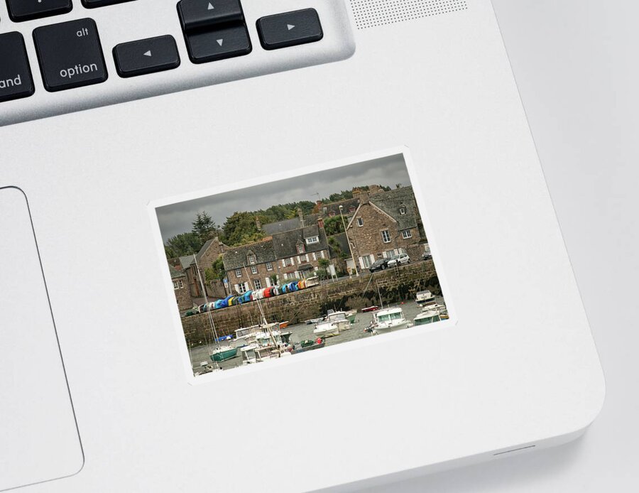 Harbor Sticker featuring the photograph The Harbor of Barfleur 1 by Lisa Chorny