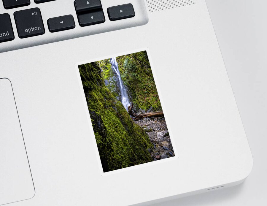 Waterfalls Sticker featuring the photograph The Hidden Waterfalls by Bill Cubitt