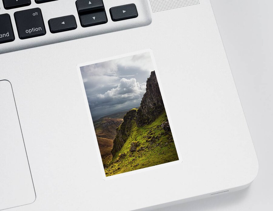 Clouds Sticker featuring the photograph The Hiking Trails through the Scottish Highlands by Debra and Dave Vanderlaan