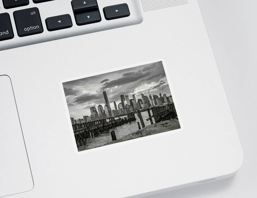 Liberty State Park Sticker featuring the photograph The NYC Skyline by Penny Polakoff