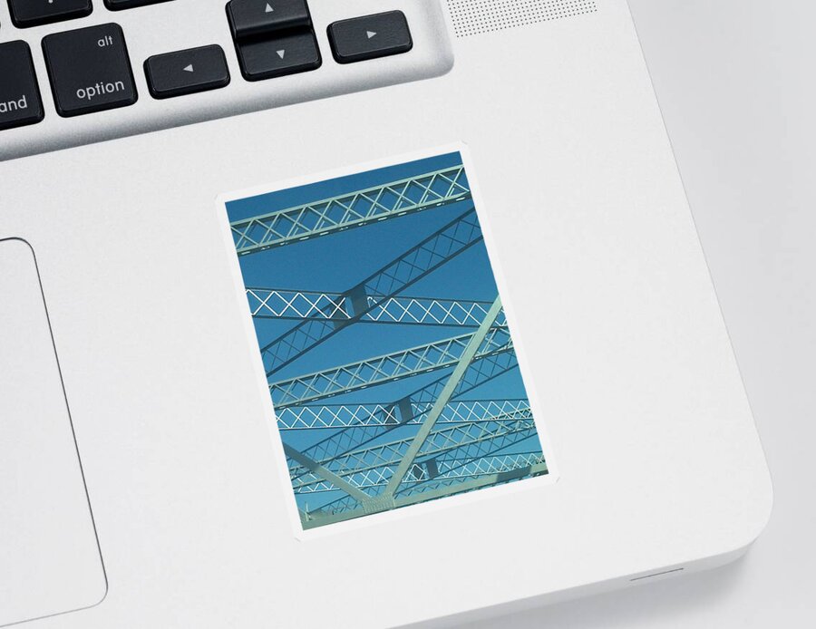 Bridge Sticker featuring the photograph The Old Tappan Zee Bridge 2014 by Vicki Noble