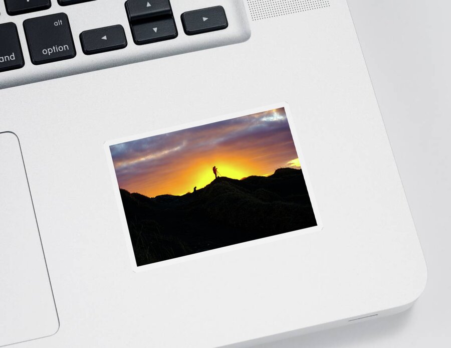 Sunset Sticker featuring the photograph Finding The Light - Ring Road, Iceland by Earth And Spirit