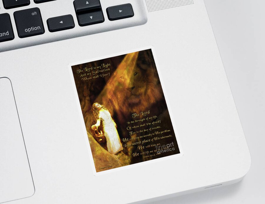 Lion Sticker featuring the digital art The Secret Place by Constance Woods