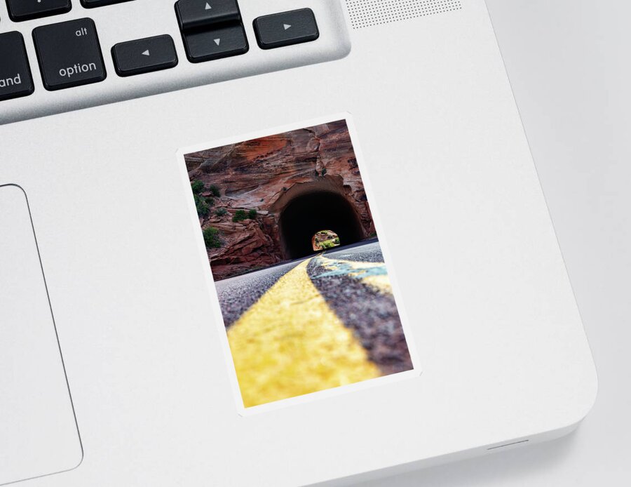 National Park Sticker featuring the photograph The Short Tunnel by Pelo Blanco Photo