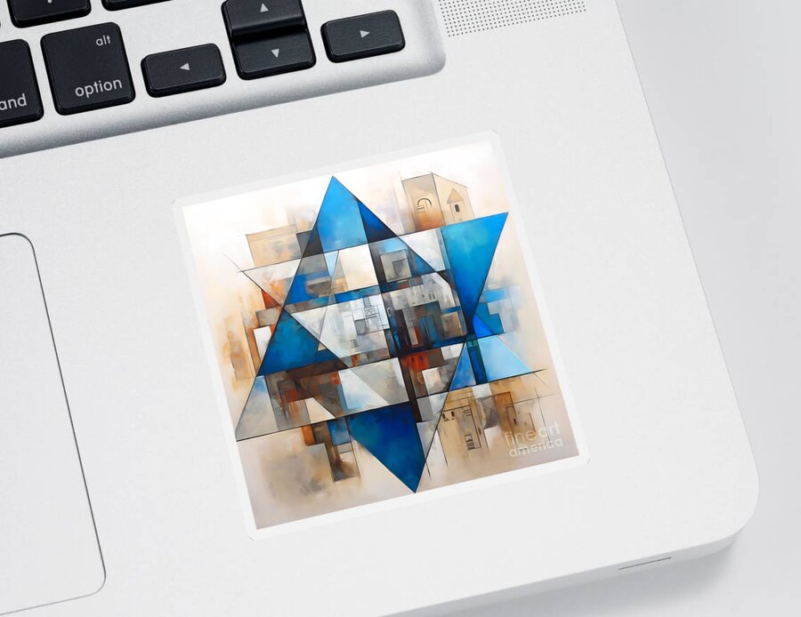 The Star Of David Sticker featuring the painting The Star of David by Mark Ashkenazi