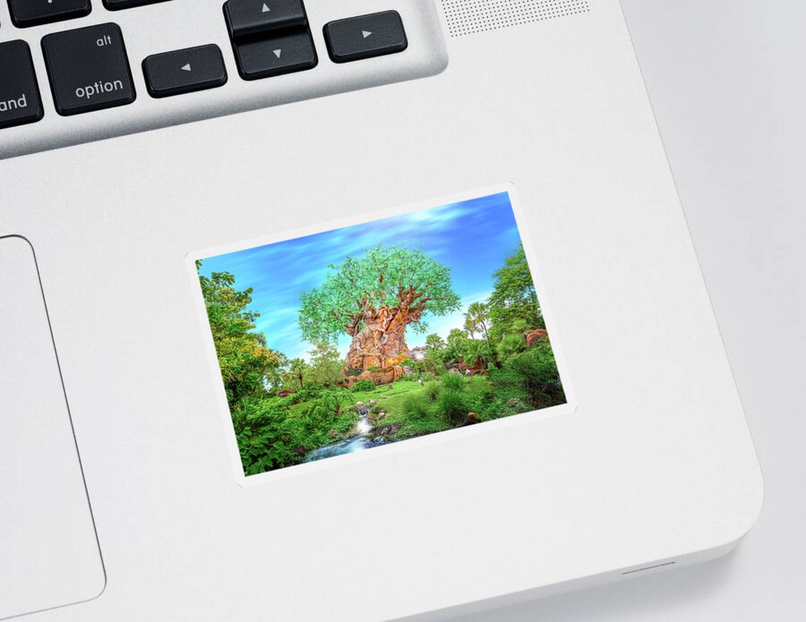 Tree Of Life Sticker featuring the photograph The Tree of Life at Disney's Animal Kingdom by Mark Andrew Thomas