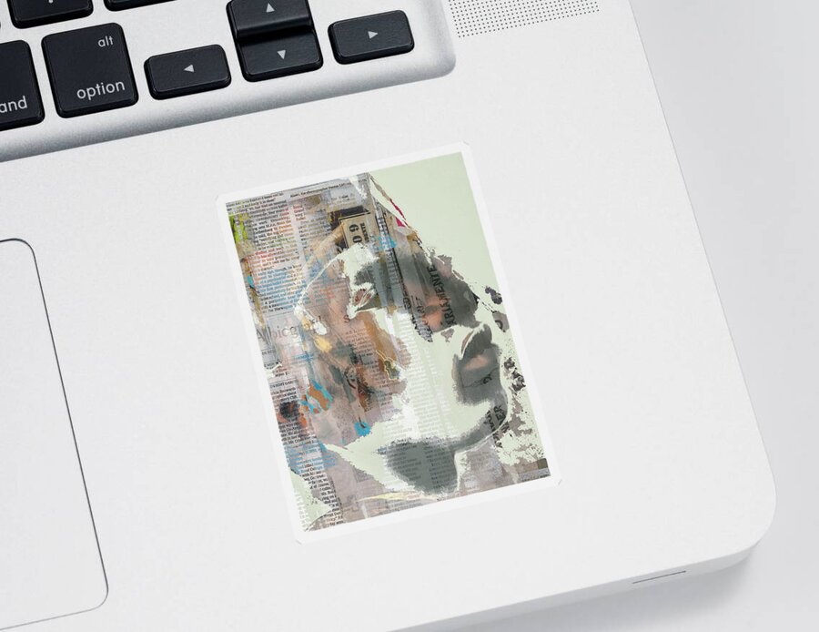 Digitalart Sticker featuring the digital art The young african man by Gabi Hampe