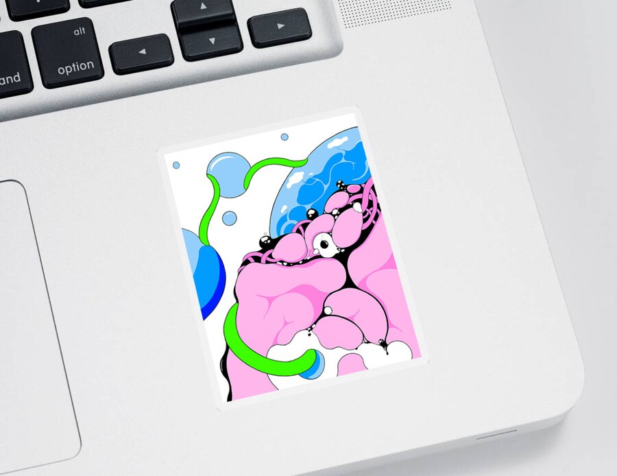 Elephant Sticker featuring the digital art Thought Bubble by Craig Tilley