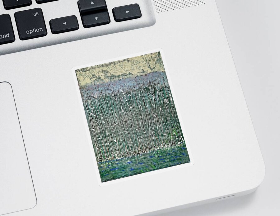 Colorado Sticker featuring the painting Thru the Grasses by Pam O'Mara