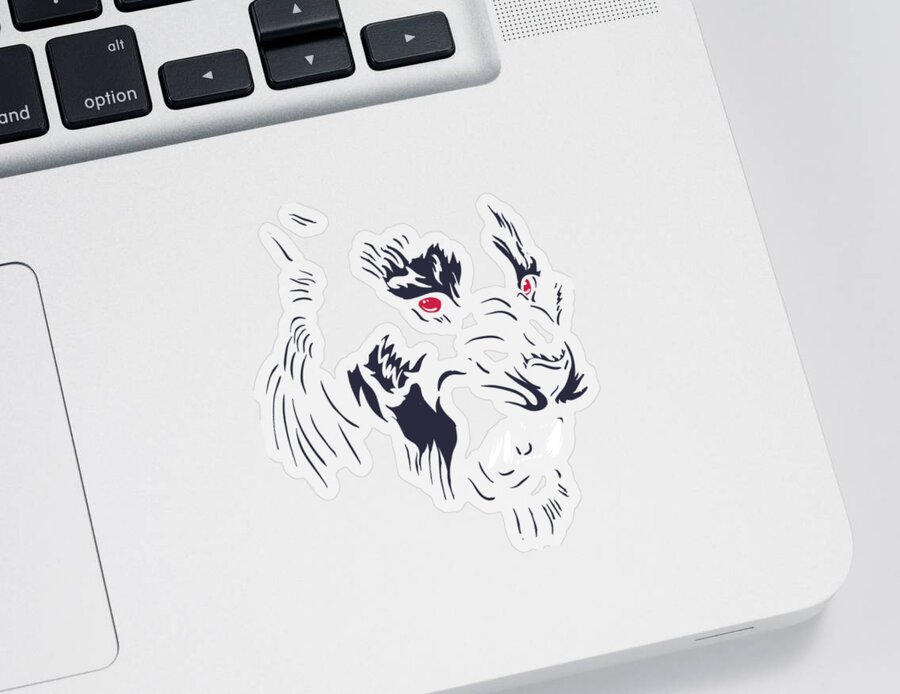 Colorful Sticker featuring the digital art Tiger by Jacob Zelazny