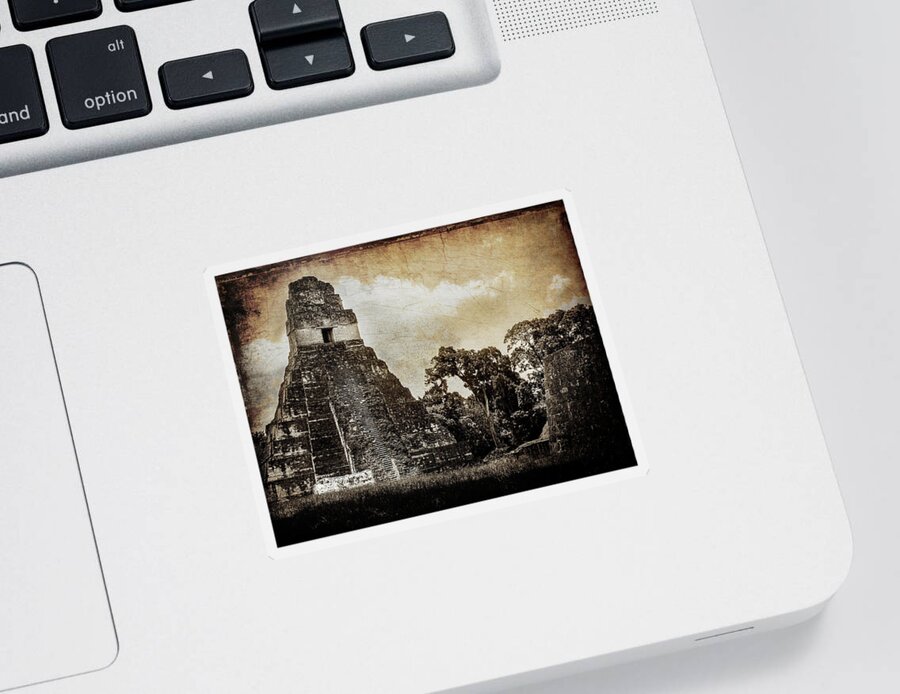 Guatemala Sticker featuring the photograph Tikal Abandoned Revisited by Mark Gomez