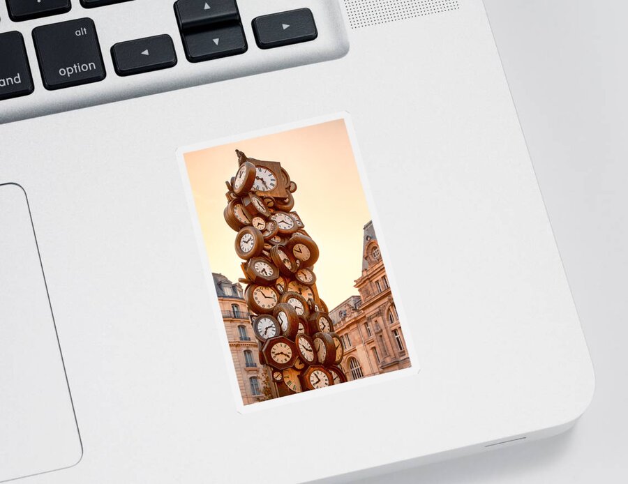 Paris Sticker featuring the photograph Time For All by Iryna Goodall