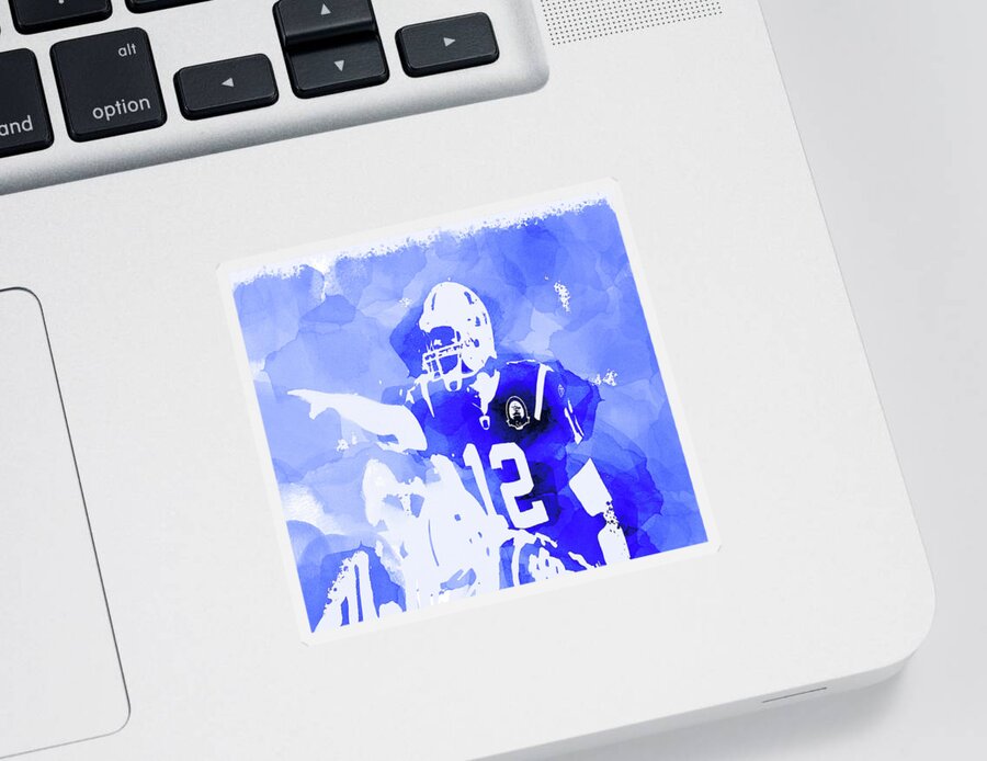 Tom Brady Sticker featuring the mixed media Tom Brady Directing Traffic by Brian Reaves