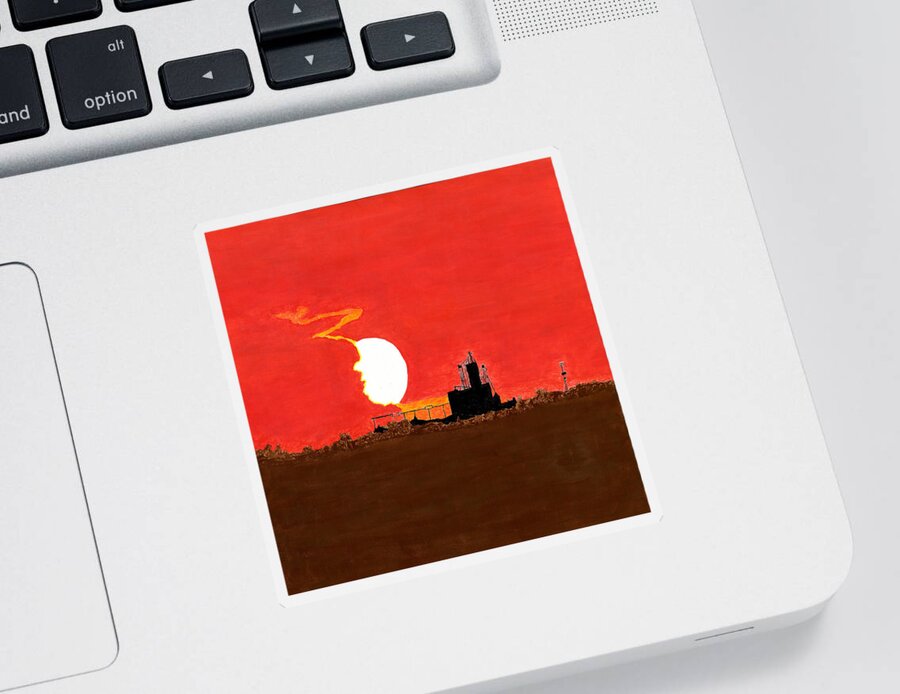 Midwest Sticker featuring the painting Tomorrow's Sunrise by Phil Strang