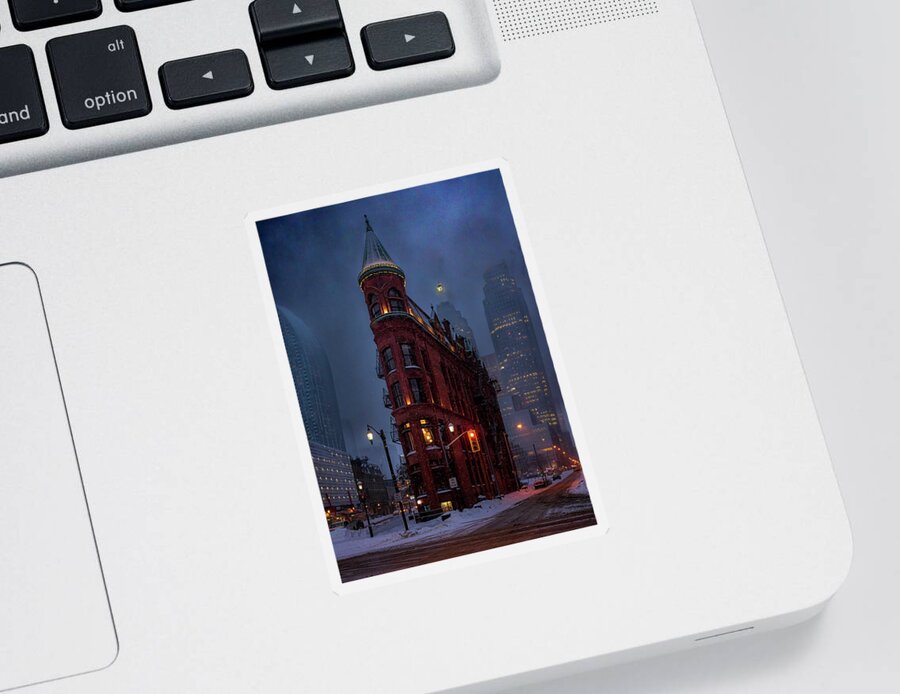 Canada Sticker featuring the photograph Toronto Winter Twilight by Dee Potter