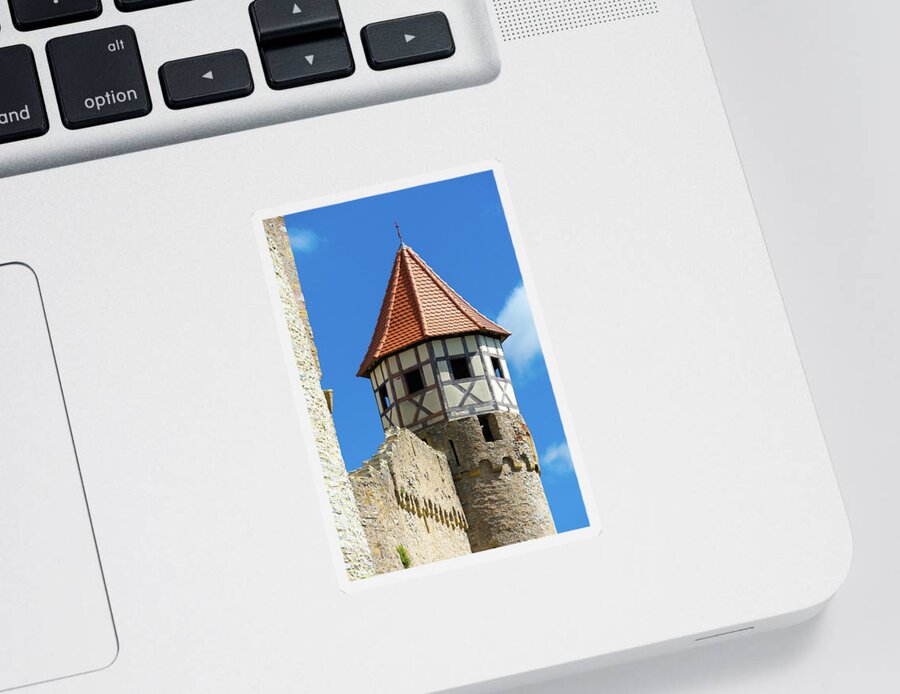Castle Sticker featuring the photograph Tower of Hornberg Castle in Germany by Matthias Hauser