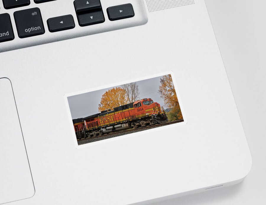 Train Sticker featuring the photograph Train Engine by Paul Freidlund