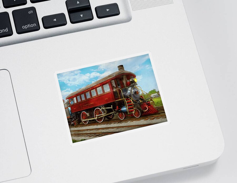 Train Sticker featuring the photograph Train - Locomotive - The limo of locomotives 1910 by Mike Savad