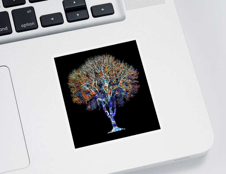 Tree Sticker featuring the digital art Tree Design 200 by Lucie Dumas