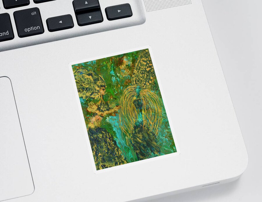 Mermaid Sticker featuring the painting Tribal Connections by Tessa Evette