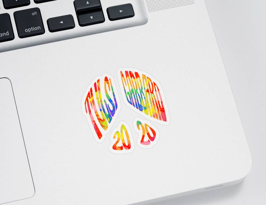 Cool Sticker featuring the digital art Tulsi Gabbard 2020 Peace Sign by Flippin Sweet Gear