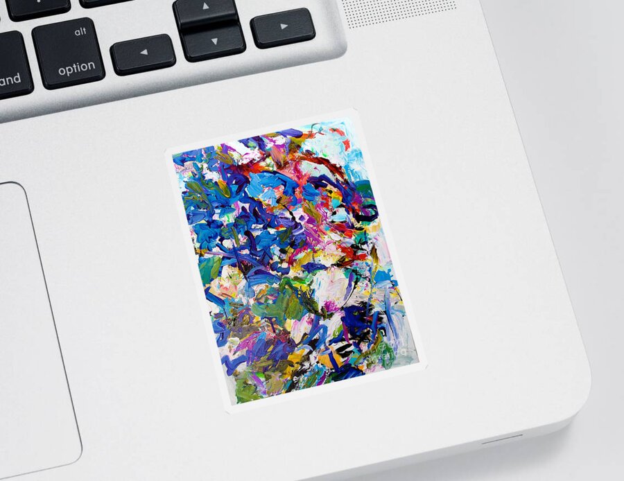 Modern Sticker featuring the painting Twilight Explosion by Allan P Friedlander