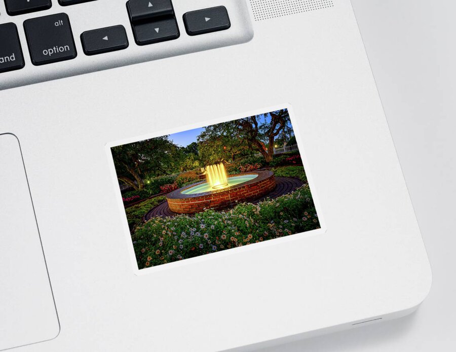 New Hampshire Sticker featuring the photograph Twilight In The Garden. by Jeff Sinon