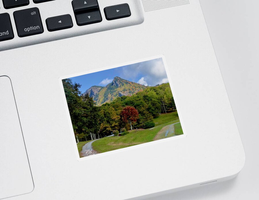  Sticker featuring the photograph Twin Peaks - Grandfather Mountain by Meta Gatschenberger