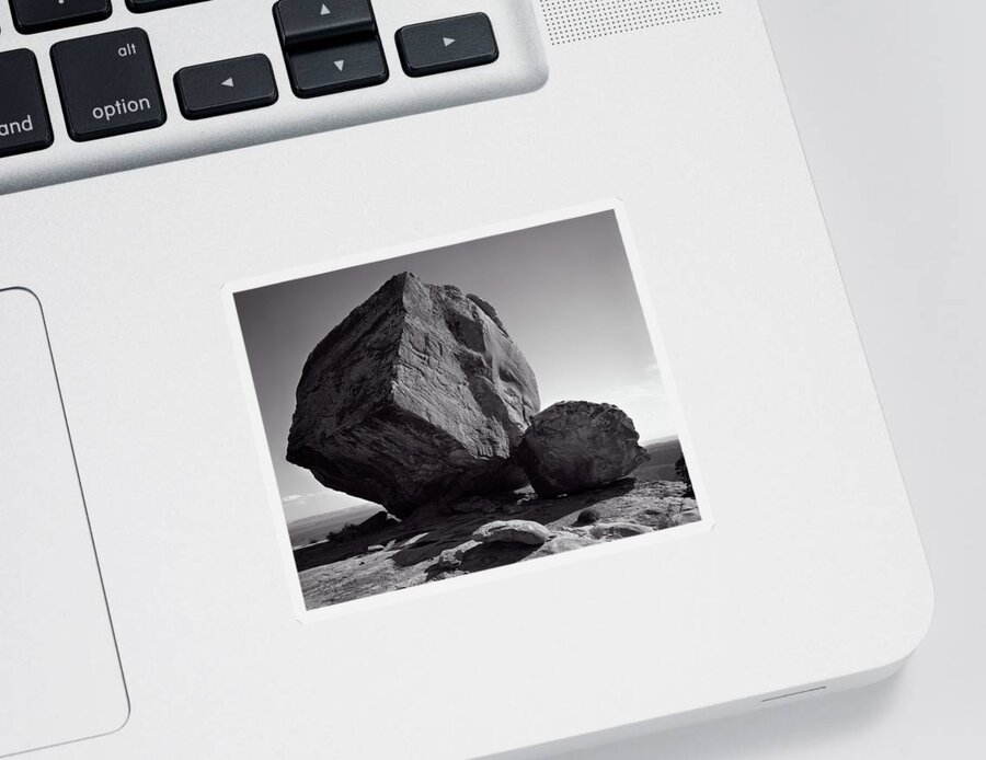 Utah Sticker featuring the photograph Two Boulders, Muley Point by Jeff White