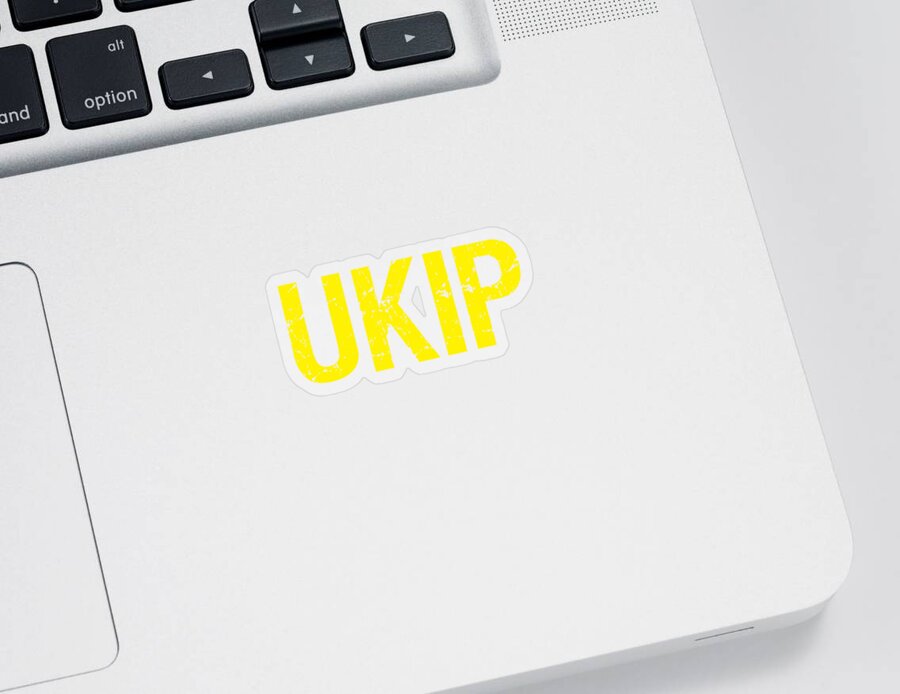Funny Sticker featuring the digital art UKIP UK Independence Party by Flippin Sweet Gear
