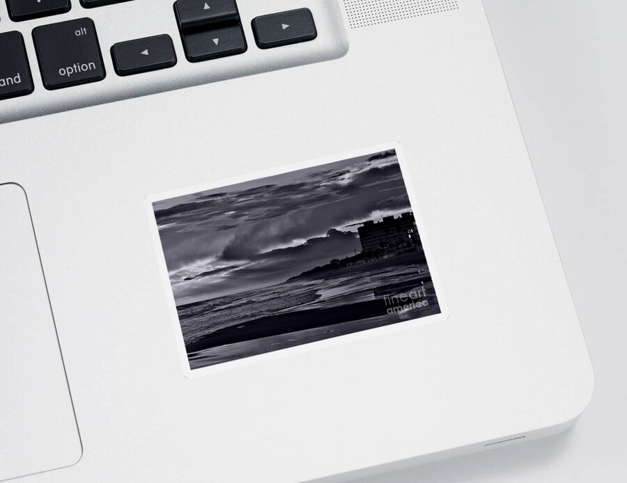​black And White Sticker featuring the photograph Un Dia Gris - A Grey Day by fototaker Tony