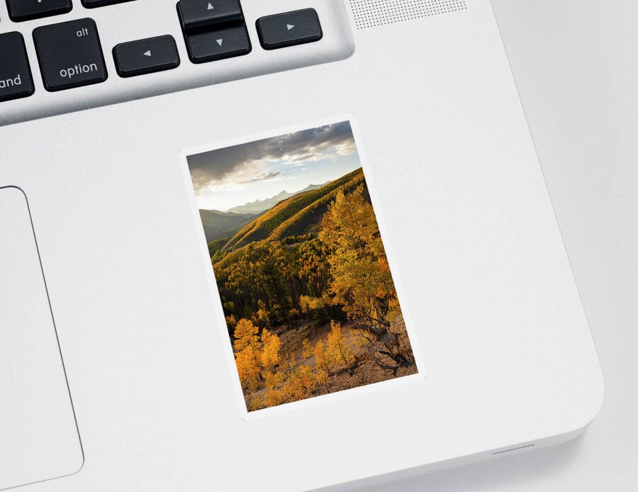 Colorado Sticker featuring the photograph Uncompahgre Autumn Vertical by Aaron Spong