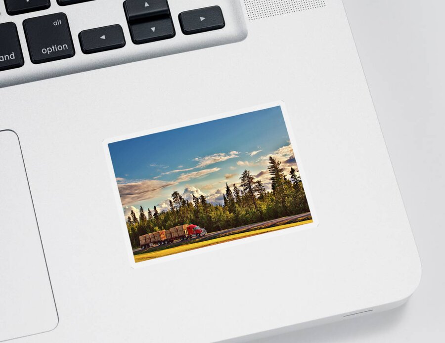 Truck Sticker featuring the photograph Under the big Canadian sky by Tatiana Travelways
