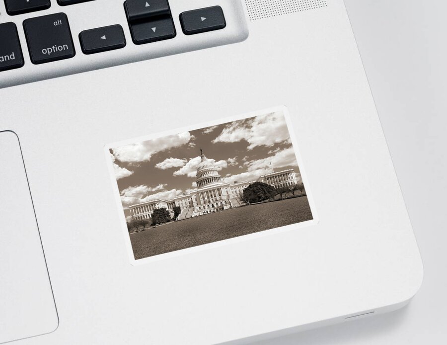 Us Capitol Sticker featuring the photograph United States Capitol Building S by Mike McGlothlen