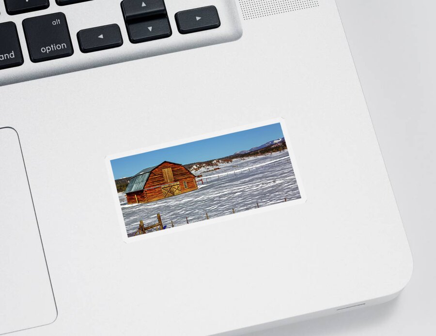 Winter Sticker featuring the photograph Unspoiled Beauty-Digital Art by Steve Templeton