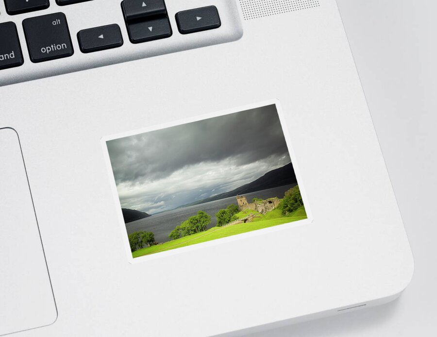 Urquhart Castle Sticker featuring the photograph Urquhart Castle and Loch Ness by Ian Good