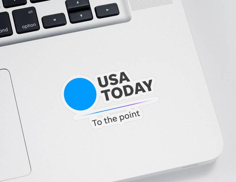 Usa Today Sticker featuring the digital art USA TODAY To the Point Logo by Gannett