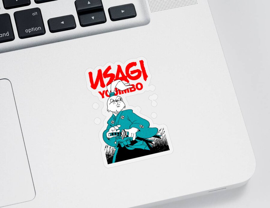  Usagi Yojimbo Sticker featuring the digital art Usagi Yojimbo by Arka Fable