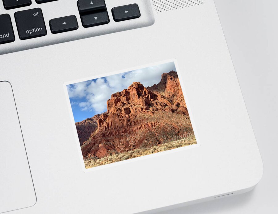 Red Hills Sticker featuring the photograph Utah Red Hills by Wendy Golden