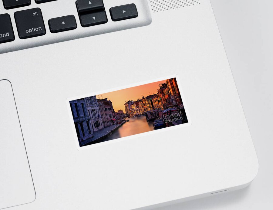 Cityscape Sticker featuring the photograph Venice cityscape by The P