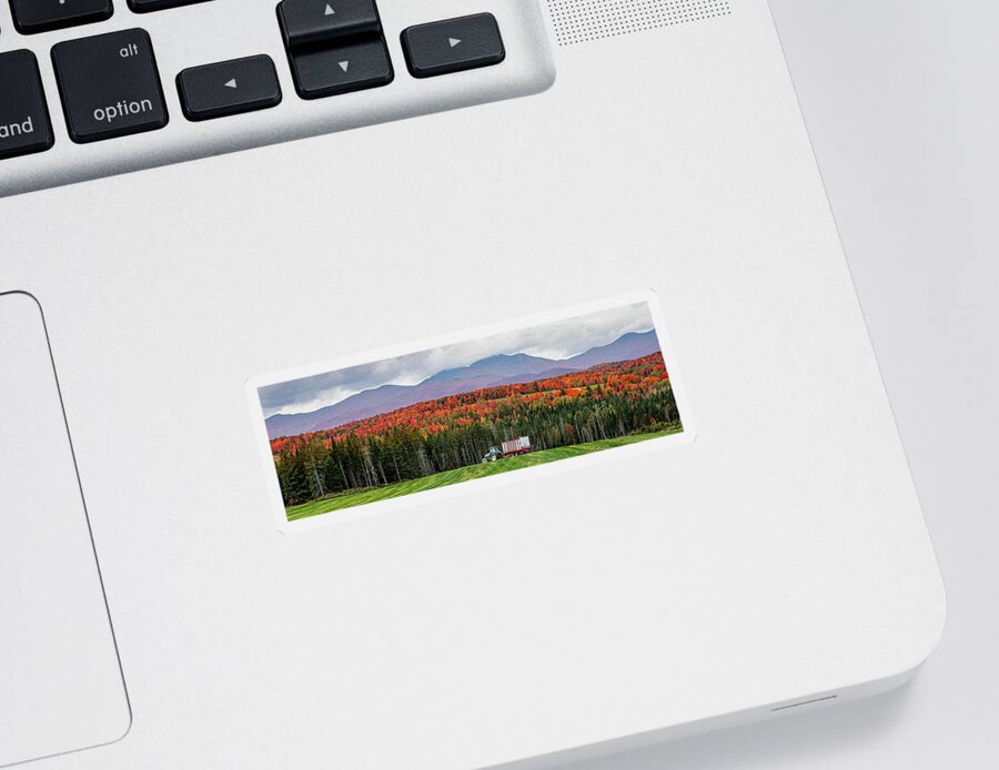 Fall Sticker featuring the photograph Vermont Fall Pano by Tim Kirchoff