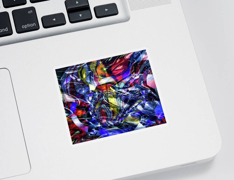 Beauty Sticker featuring the digital art Vibrant and Happy by Norman Brule